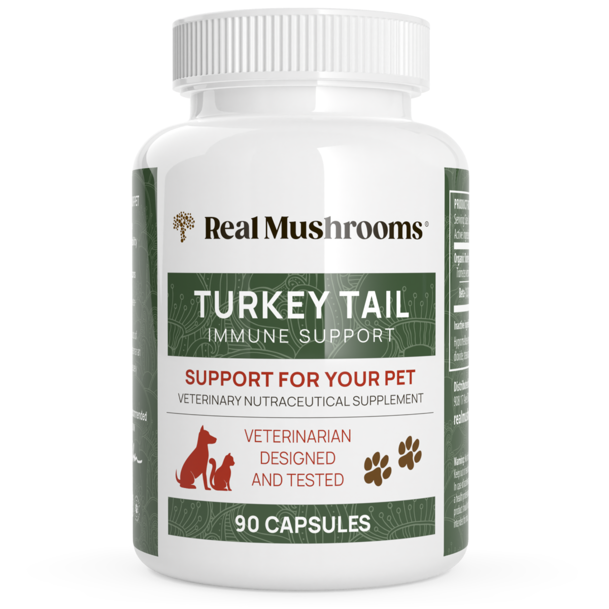 Real Mushrooms Turkey Tail Extract Capsules for Pets