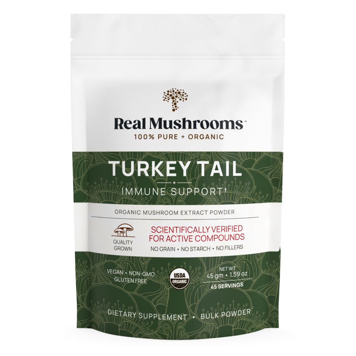 Real Mushrooms Turkey Tail Extract Bulk Powder