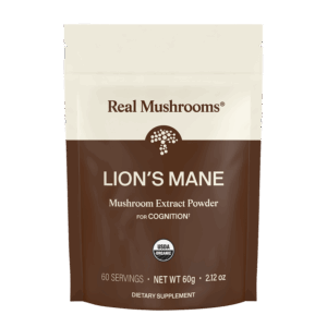 Real Mushrooms Organic Lion's Mane Extract Powder, 60 gram pouch