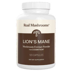 Real Mushrooms Organic Lion's Mane Extract Capsules, 120-capsule bottle