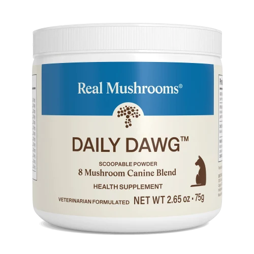 Real Mushrooms Daily Dawg powder container