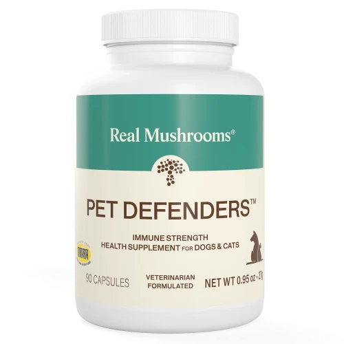 Real Mushrooms Pet Defenders capsules bottle