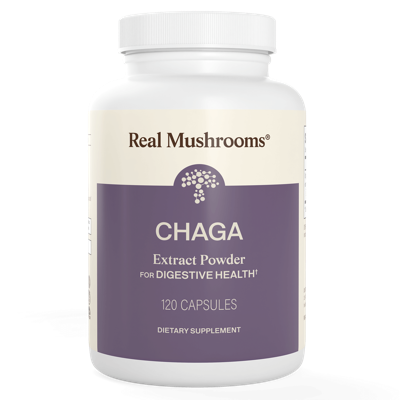 Real Mushrooms Organic Chaga Extract Capsules, 120-capsule bottle